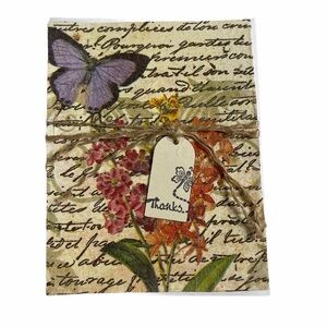 Butterfly Thank You Card Bundle Set of 8 Handmade